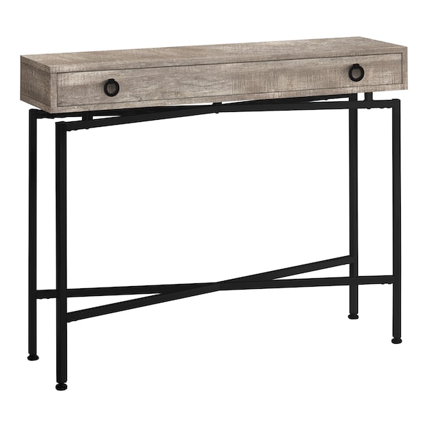 Accent Table - 42"L / Taupe Reclaimed Wood/ Black Console
